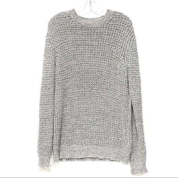 SANDRO PARIS Grey Linen Chunky Knit Sweater - Picture 5 of 12
